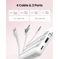 thumbnail image 2 of Cargador portátil Coowisty Slim Power Bank de 10000 mAh, blanco, 2 of 8