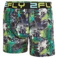 thumbnail image 5 of 2FLY Men's Boxer Briefs 4-Pack Ultra Soft , Active Stretch Underwear- X-Large, Green Flower & NYC Print, 5 of 8