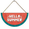 thumbnail image 1 of Eveokoki Watermelon Door Sign Hello Summer Door Hanger Wood Front Door Wreath Decor Wall Hanging Housewarming Gift Home Decor, 1 of 5