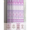 thumbnail image 6 of Purple Pink Boho Sheer Curtains 63 Inch Length 2 Panels Set, Vintage Ethnic Tribe Abstract Art Voile Window Treatment Rod Pocket Curtains Sheers Drapes for Bedroom/Living Room/Kitchen 52x"63"x2, 6 of 7