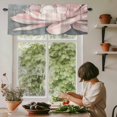 thumbnail image 5 of Watercolors Pink Flowers Window Valance Curtain Floral Plant Rod Pocket Short Curtain for Living Room, Bedroom & Kitchen Window Decor 60x18in, 5 of 8