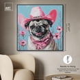 thumbnail image 5 of Pink Cowboy Pup Canvas Trendy Animal Art by Art Remedy, Black Frame, 40" x 40", 5 of 7