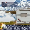 thumbnail image 2 of DEORAB 6'x9' Outdoor Rugs Reversible Plastic Straw Patio Outside Carpet Clearance Camping RV Mat,Blue & White, 2 of 7