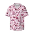 thumbnail image 3 of Goofa Flower Butterfly Printed Men's Casual Short-sleeved Shirt,Lightweight Breathable Button-down,Summer Casual men's top,Versatile Fashion shirt-Large, 3 of 7
