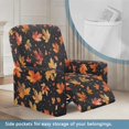 thumbnail image 3 of Xixirimido Fall Maple Leaf Recliner Chair Covers 4 Pieces, Stretch Lazy Boy Recliner Cover, Recliner Sofa Slipcover with Pockets, Furniture Protector for Living Room, Pets, Kids, 3 of 8