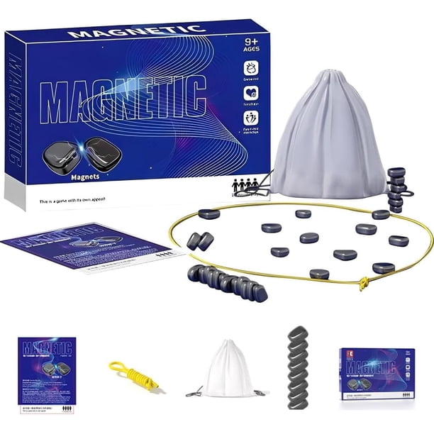 Juego De Ajedrez Magnético Navideño Con 20 Piezas Y Tablero De Cuerda – Portátil Para Niños Y Adultos