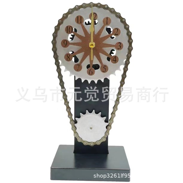Reloj de engranaje giratorio, reloj artesanal de plástico creativo, Material de hierro, decoración del hogar no personalizable, Mini modelo, adornos pequeños