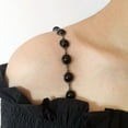 thumbnail image 5 of Pearl Beads Bra Strap Non Slip Adjustable Removable Wedding Bridal Bra Strap Black, 5 of 8
