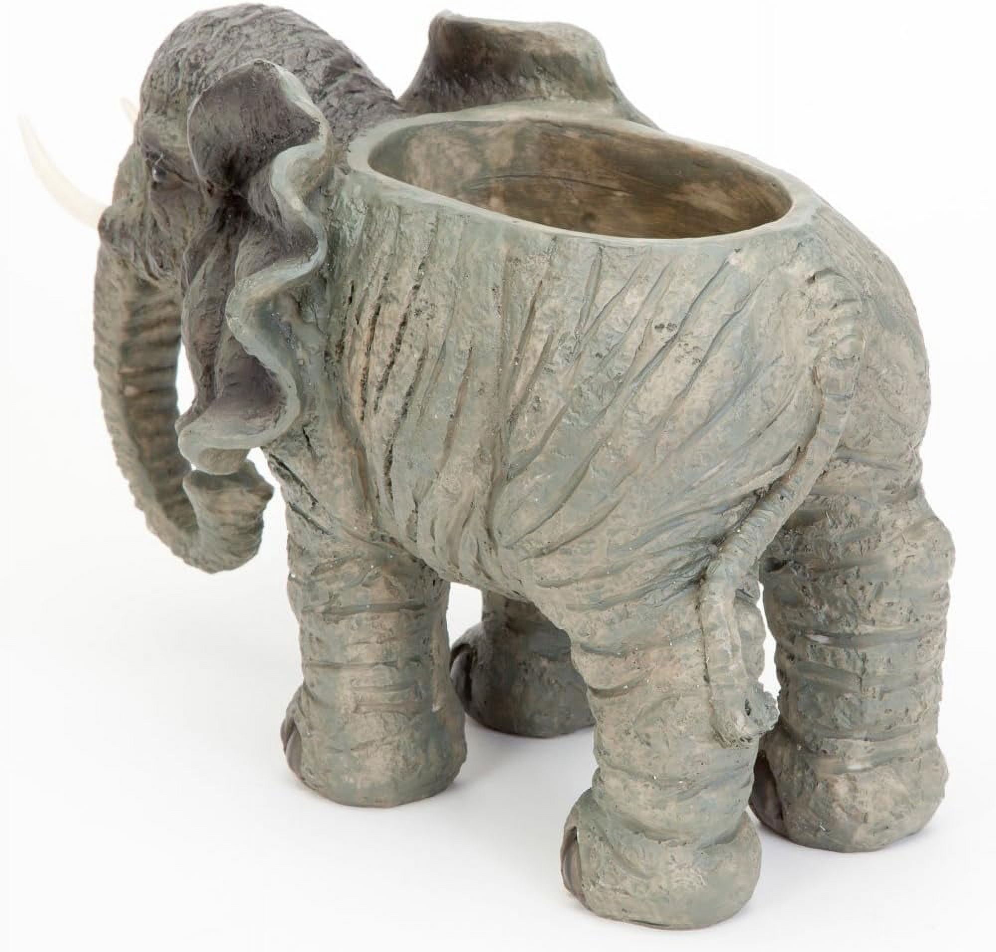 Bits & Pieces Elephant Garden Planter Indoor/Outdoor Safari Plant Holder