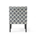 thumbnail image 4 of Noble House Kassi Fabric Slipper Accent Chair in Blue/ Navy/Matte Black, 4 of 11