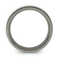 thumbnail image 2 of Edward Mirell Titanium Black Ti Flat Cut Edge 8mm Band EMR128, 2 of 7