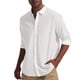 thumbnail image 4 of Camisa de hombre con botones, camisas casuales, camisa de verano de corte regular, 4 of 5