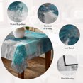 thumbnail image 5 of Teal Grey Table Cloth Waterproof Tablecloths, Abstract Art Oil Painting Modern Geometric Tablecloth Dining Table Cover for Kitchen Party Tabletop Outdoor, Square Tablecloth 54x54 Inch, 5 of 9