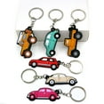 thumbnail image 3 of Keychain Car Shape Double-Side Cartoon Key Ring Multi Anti-lost Hanging Kinds Theftproof Safety Metal Clasp Holder Accessory Keys Wallet Red, 3 of 9