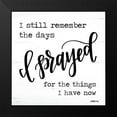 thumbnail image 2 of Imperfect Dust 12x12 Black Modern Framed Museum Art Print Titled - I Prayed, 2 of 5