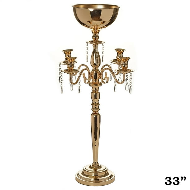33 Tall Gold 4 Arm Metal Candelabra Votive Candle Holder Walmart Com Walmart Com