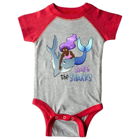 

Inktastic Save the Sharks- Mermaid Gift Baby Boy or Baby Girl Bodysuit