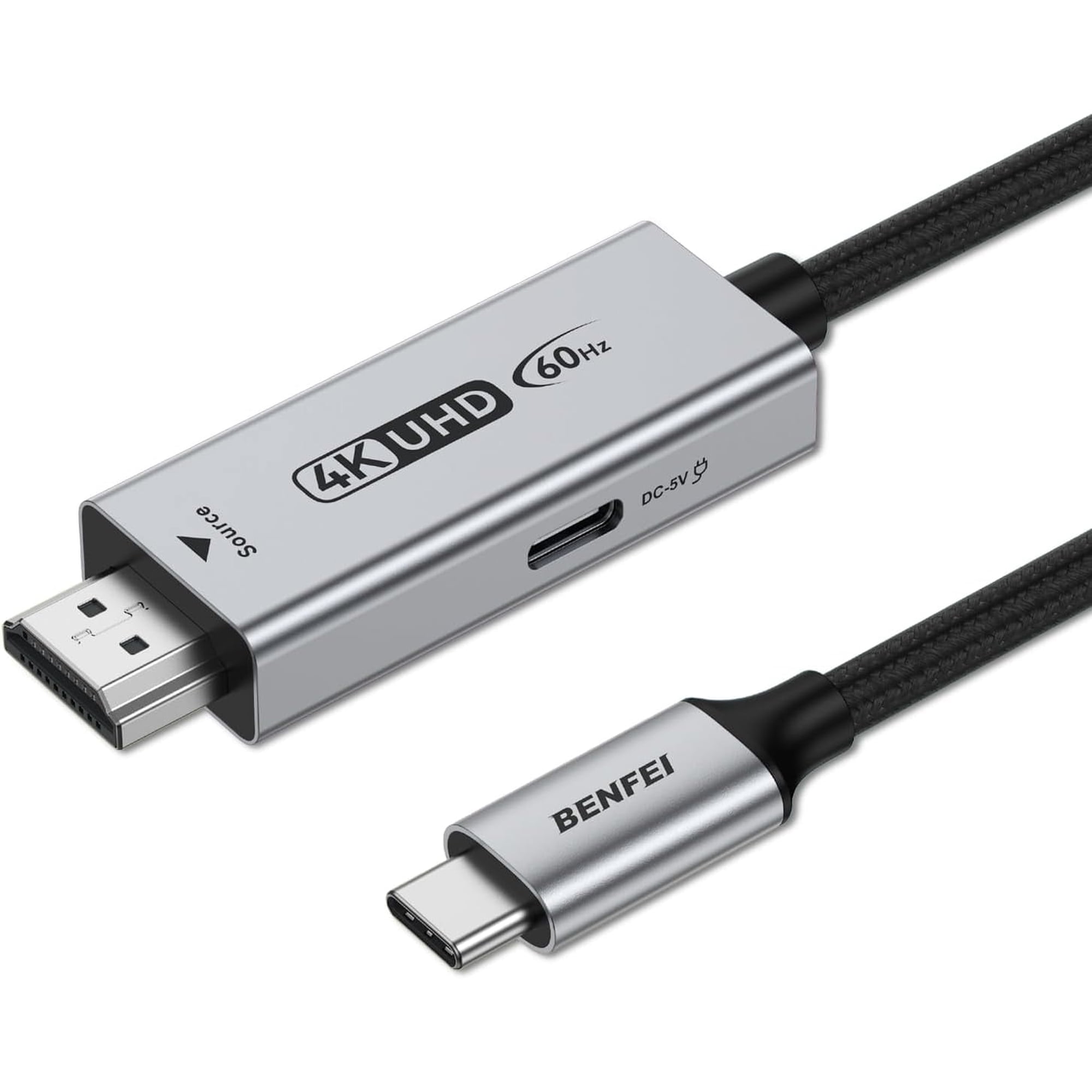 BENFEI HDMI to USB C Cable 6 feet 4K@60Hz, Unidirectional HDMI (Source) to USB-C (Display) Adapter for MacBook, Steam Deck, PS5/4, Nintendo Switch, AR/XR, Portable Monitors