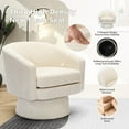 thumbnail image 5 of Accent Chair with Arms For Living Room,360°Swivel Single Lounge Sofa Chair,Comfy Chenille Fabric Reading Chair For Bedroom, Lounge Armchair, 5 of 7