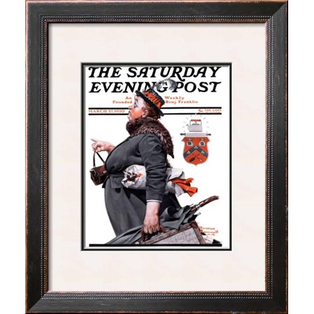 Housekeeper" Saturday Evening Post Cover, March 27,1920" Framed Giclee Print Wall Art