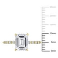 thumbnail image 3 of Created Forever Women's 3 1/4ct TW Lab Grown Diamond 14k Yellow Gold Emerald Engagement Ring, 3 of 8