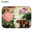 thumbnail image 5 of Hongbo Paris London Flower Pattern Anti-Slip Carpet Door Mat Doormat Outdoor Kitchen Living Room Floor Mat Rug, 5 of 6