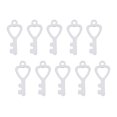 thumbnail image 4 of 10 piezas colgantes de dijes de plata colgantes de llave colgantes de joyería dijes Diy Zulema Colgante de plata con dijes y cerraduras, 4 of 8