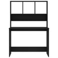 thumbnail image 2 of vidaXL Desk with Shelf Black 110x45x157 cm Engineered Wood, 2 of 4