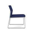 thumbnail image 4 of Gansett Reception Waiting Room Armless Guest Chair / Silver Steel / Blue, 4 of 5