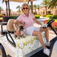 thumbnail image 3 of Golf Cart Seat Covers for 2 Seater,Merry Christmas Microfiber Cart Seat Towel Blanket,Xmas Snowflakes Polka Dot Winter New Year Absorbent NonSlip Bench Seats Protector for Golf Course 51"x31", 3 of 9