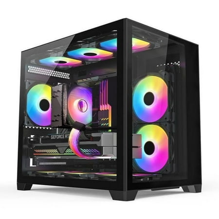 Zhic Gaming Desktop PC RTX 4070 , Intel Core i7 13700F, 1TB SSD, 32GB DDR5, Black, Windows 11 Home