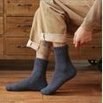 thumbnail image 5 of Men's Warm Socks, 5 Pairs Thick Winter Thermal Wool Socks with Soft Sponge Sole, Breathable and Anti-perspiration for Hiking Running Skating, Size 37-, 5 of 5