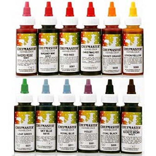 Chefmaster Liqua-Gel Food Colour Variety Pack, 12 x 2.3 oz