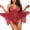 Red, variant on Sexy Lingerie Women's Sheer Mesh Nightie Sleepless Lace Teddy Apparel For Nights