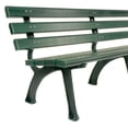 thumbnail image 5 of 6'L Park Bench With Backrest, Recylced Plastic, Green, 5 of 7