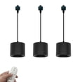 thumbnail image 1 of FSLiving H-Type Track Light Stepless Dimming Remote Controlled 4 Color Temperatures 12W LED Spot Light Cylindrical Black Metal Shade Track Lighting for Corridor Home Office(No Track)-3 Pack, 1 of 7