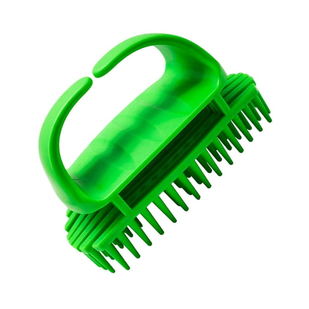 Bearachild Cepillo de pelo de 4 colores, cepillo de silicona para lavar el cabello, cepillo portátil para el cuero cabelludo con mango antideslizante, Juegos de accesorios de baño Verde Bearachild HA002304-01