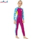 thumbnail image 2 of Greeniant Traje de neopreno para niños de 2,5 MM, de manga larga, de una pieza, para mantener el calor, protección con cremallera frontal, Deportes acuáticos rojo púrpura L, 2 of 6