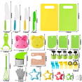 thumbnail image 3 of Toddler Knife Set Knifes for Real Cooking, Montessori Kitchen Knife Set with Cutting Board Crinkle Cutters Safe Knives, Toddlers Kitchen Tools, 3 of 13