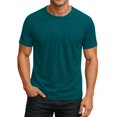 thumbnail image 2 of Nestiefly Men's Printed T-Shirt Raglan Sleeve Short Sleeve Summer Tennis Plain Tee Basic Crewneck Slim Fit Gym Shirts Dark Blue XL, 2 of 7