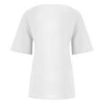 thumbnail image 5 of Patlollav Womens Short Sleeve Tops Plus Size Casual Loose Button Cotton Linen Top, 5 of 6
