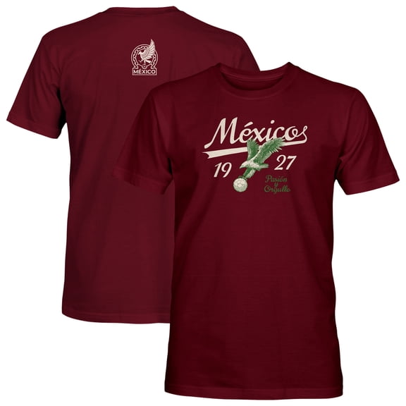 Men's 1863FC Maroon Mexico National Team Script T-Shirt