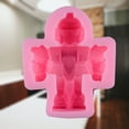 thumbnail image 3 of Mobutofu 1Set 3D Robot Shape Silicone Fondant Mold for Cake Moulds Chocolate Jelly Molds Pink 8.9x7.4x3.8in, 3 of 8