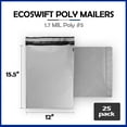 thumbnail image 5 of EcoSwift Brand Premium Poly Shipping Bag Waterproof Durable Self-Seal Mailer 1.7 Mil, 12 in. x 15.5 in. (Size 5s), Solid Gray, 25-Pack, 5 of 5