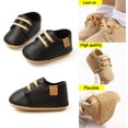 thumbnail image 4 of Baby Boys Girls Moccasins Oxford Sneakers PU Leather Rubber Sole Infant Loafers Anti-Slip Toddler First Walkers Crib Dress Shoes, 4 of 6