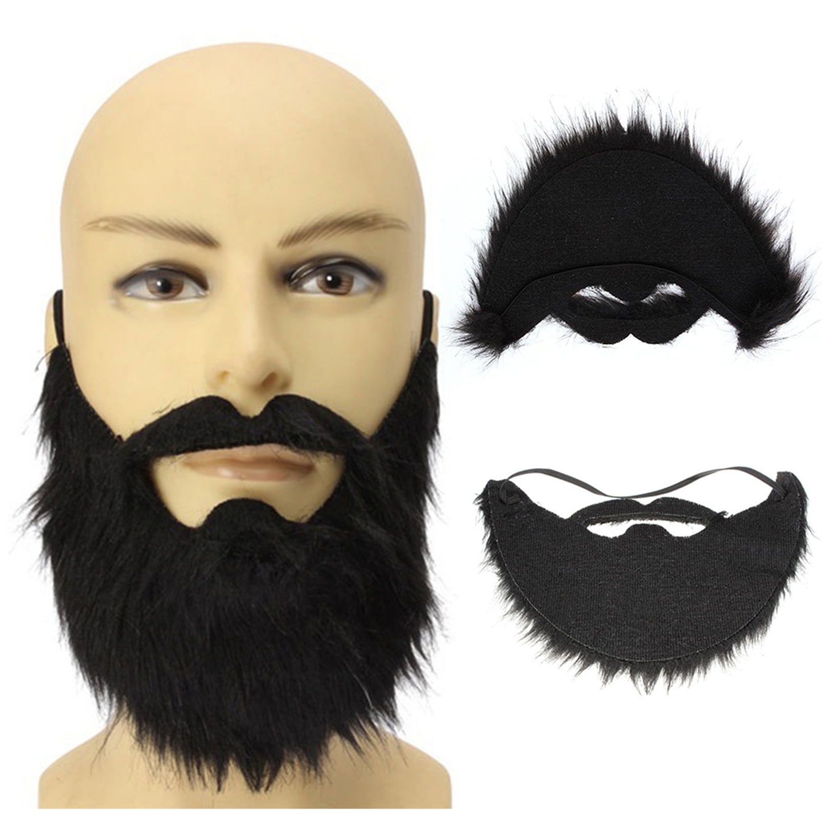 False Beard Cosplay Simulation Men's Fake Beard Moustache Realistic Makeup Props 