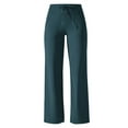 thumbnail image 1 of Gibobby Pantalones de Casuales Pantalones yoga para mujer, transpirables, cintura alta, elásticos, sueltos, informales, con bolsillo, pierna ancha, para correr, fitness(Azul， XL), 1 of 5