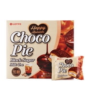 LOTTE Choco Pie Black Sugar Milk Tea 12pcs 11.85oz