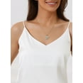 thumbnail image 4 of DARING DIVA Satin Cami Silky Strap Top Lounge Pajama Camisole XS White, 4 of 6
