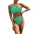 thumbnail image 3 of Sngxgn Bikini Set for Women Two Piece Swimsuits V Neck Tie Spaghetti Straps(GN2,L), 3 of 6